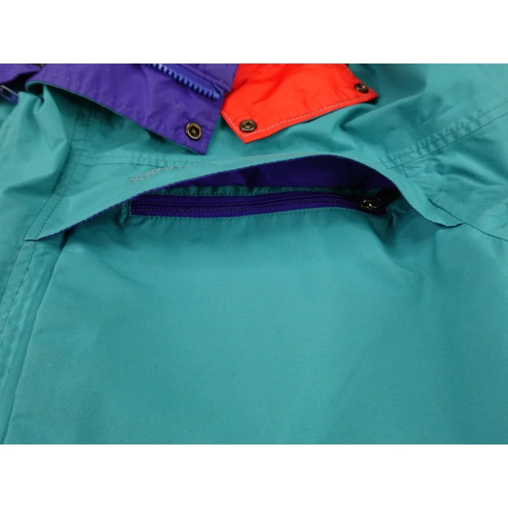The North Face Mountain Light Jacket Mens Small Teal Purple Good Vintage 90s USA